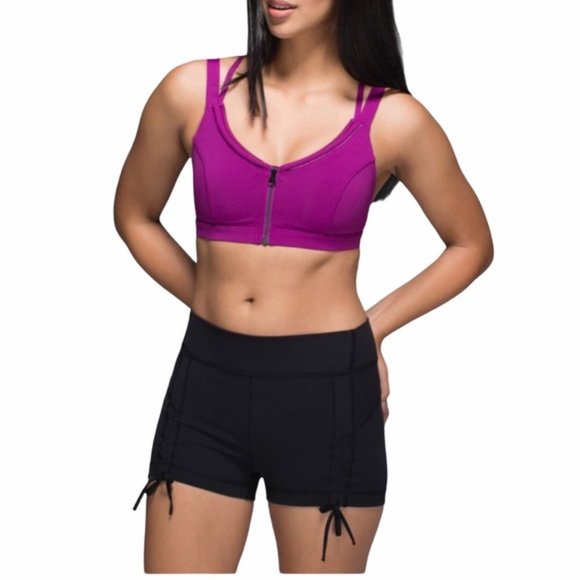 Lululemon Black Liberty Tie Cinch Front Bike Short - Picture 1 of 4